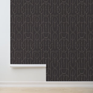 Abstract Minimalist Line Art Pattern Wallpaper