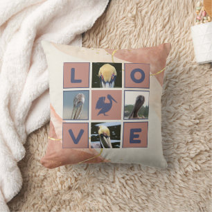 Abstract Minimalist Love Pelican Photo Cushion