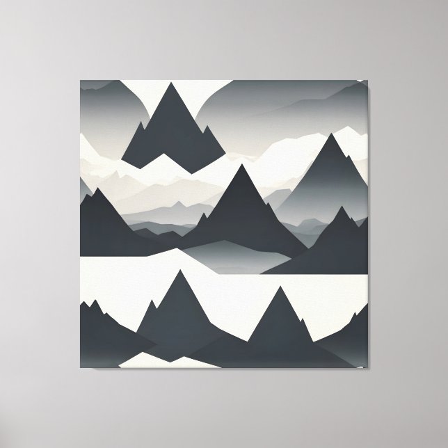 Abstract Minimalist Mountain Canvas Print (Front)