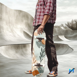 Abstract Minimalist - Soft Earthy Organic Design Skateboard