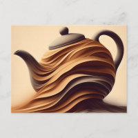 Abstract Minimalist Zen Flowing Teapot