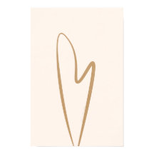 abstract minimalistic heart line art/modern decor