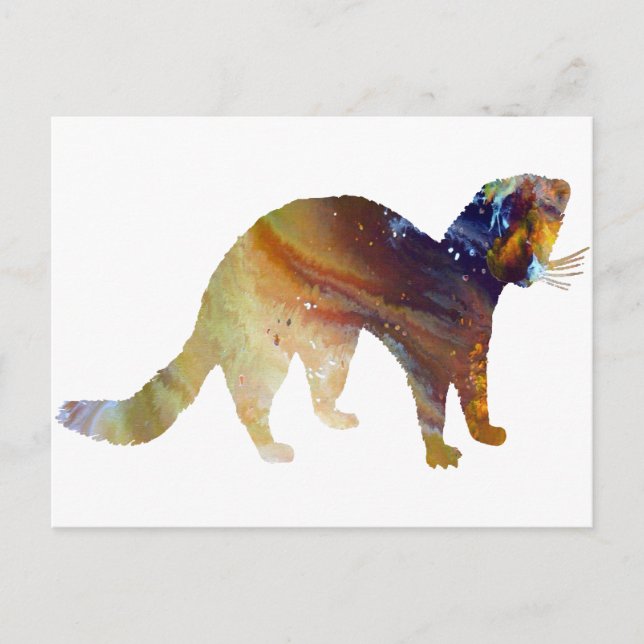 Abstract Mink silhouette Postcard (Front)
