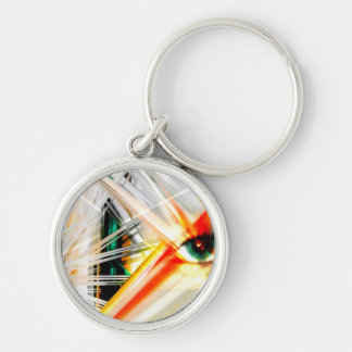 abstract mix media key ring