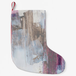 Abstract mixed media image. Hand painted backgroun Small Christmas Stocking