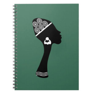 Abstract modern African American woman art Notebook
