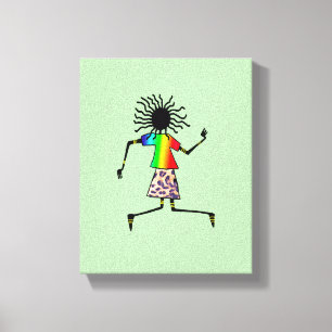 Abstract, modern African Art Elegant Dancer Canvas Print