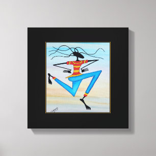 Abstract, modern African Art Reggae Dancer Canvas Print