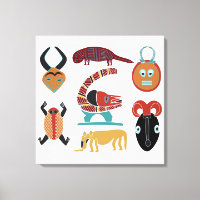 Abstract Modern African tribal face art