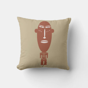 Abstract modern African tribal indigenous art Cushion