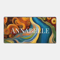 Abstract Modern Art Colour Swirls Monogram