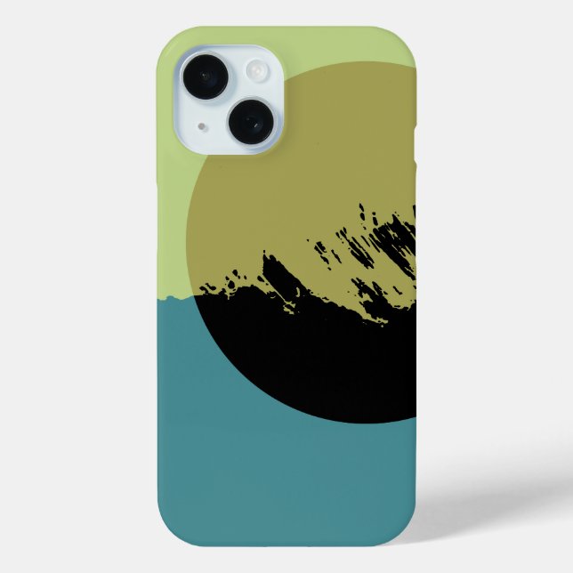 Abstract Modern Art Dark Circle Case-Mate iPhone Case (Back)