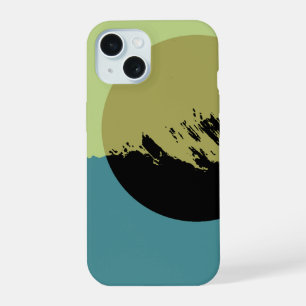 Abstract Modern Art Dark Circle iPhone 15 Case