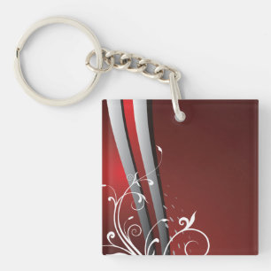 Abstract Modern Art Key Ring