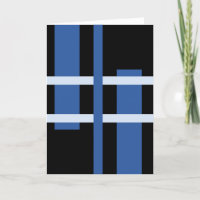 Abstract Modern Art Lines Blue Black