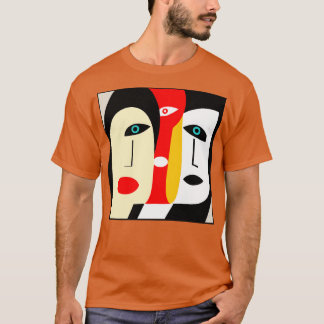 abstract modern art painting 3 woman faces T-Shirt