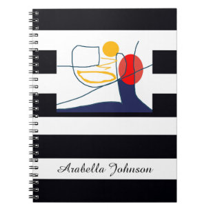 Abstract Modern Art Personalised Name Classic Chic Notebook