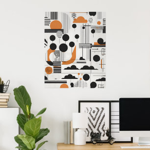 Abstract modern art poster