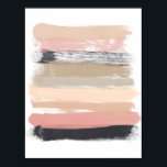 Abstract Modern Art Poster<br><div class="desc">Decorate your home, office, apartment, dorm room, nursery, or even classroom, with this stylish poster. This poster features an abstract and modern design of colourful paintbrush strokes. This modern art poster has a colour palette that consists of dark greys, pinks, and peaches. This is a unique, modern, and current design...</div>