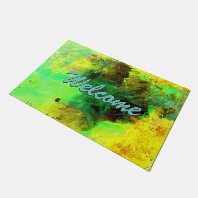 Abstract Modern Art Professional Welcome Doormat (Angled)