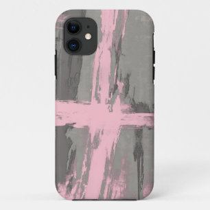 Abstract modern art style grey pink Case-Mate iPhone case