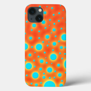 Abstract Modern Art Turquoise Orange iPhone 13 Case