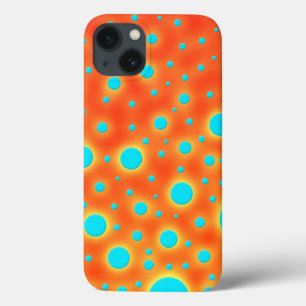 Abstract Modern Art Turquoise Orange iPhone 13 Case
