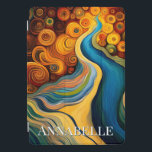 Abstract Modern Art Vibrant Colour Swirls iPad Pro Cover<br><div class="desc">This modern abstract art iPad cover design is eye-catching and makes a true statement with its rich,  jewel colours and textures. Vivid and stunning. Add a name to personalise it. Created by Simply Farmhouse Press.</div>