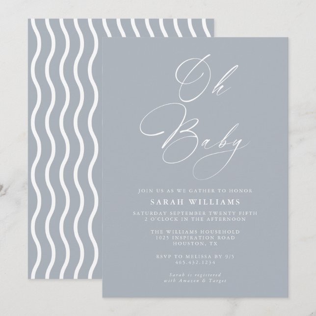 Abstract Modern Baby Shower | Invitation (Front/Back)