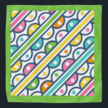 Abstract Modern Bandana<br><div class="desc">A Fun Design Of Colourful Dots,  Striped  and Waves Bandanna For Pets Or Humans</div>