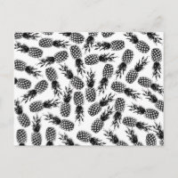 Abstract modern black white pineapple pattern