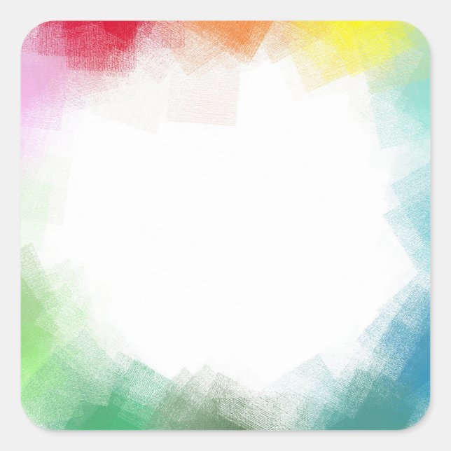 Abstract Modern Blank Template Custom Blue Green Square Sticker (Front)