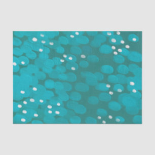 Abstract modern blue teal brush stroke painted tissue paper