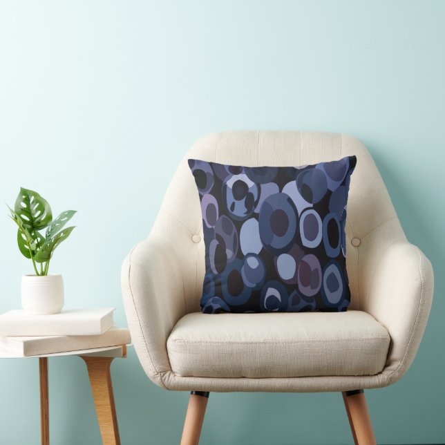Abstract Modern Blueberry  Cushion (Chair)