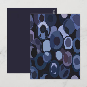 Abstract Modern Blueberry  Postcard