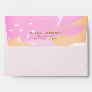 Abstract modern burush stroke Pre-addressed Envelope