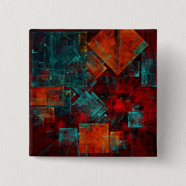 Abstract Modern Colourful Cool Artistic Pattern 15 Cm Square Badge (Front)