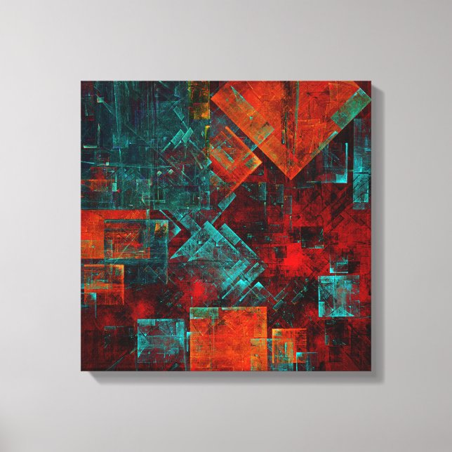 Abstract Modern Colourful Cool Artistic Pattern Canvas Print (Front)