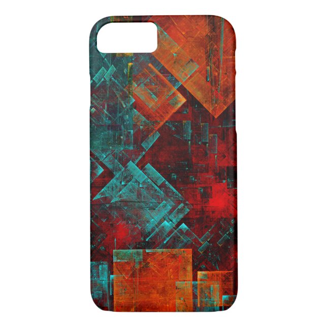 Abstract Modern Colourful Cool Artistic Pattern Case-Mate iPhone Case (Back)