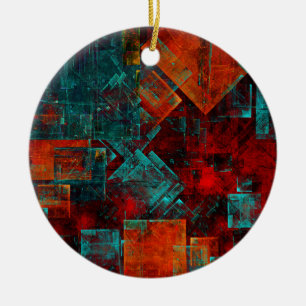 Abstract Modern Colourful Cool Artistic Pattern Ceramic Tree Decoration