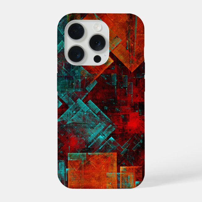 Abstract Modern Colourful Cool Artistic Pattern iPhone Case (Back)