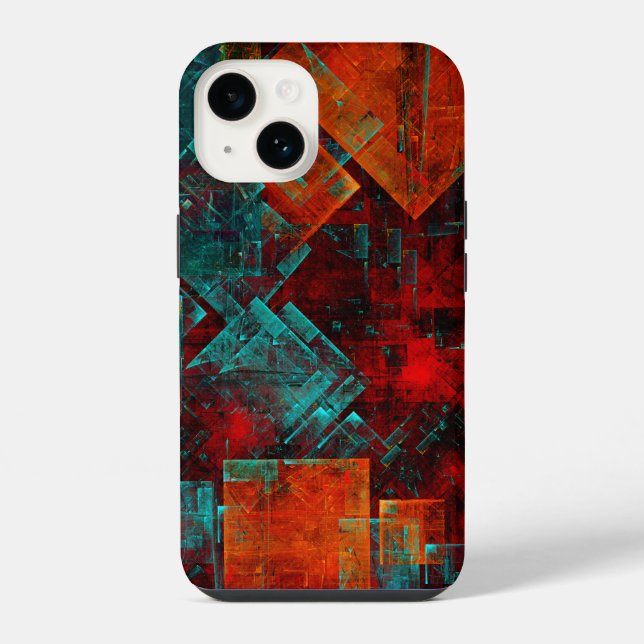 Abstract Modern Colourful Cool Artistic Pattern iPhone Case (Back)