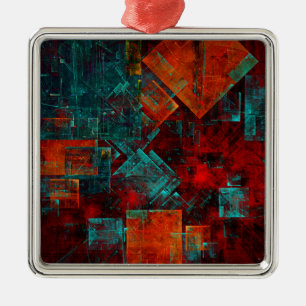 Abstract Modern Colourful Cool Artistic Pattern Metal Tree Decoration