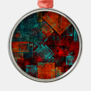 Abstract Modern Colourful Cool Artistic Pattern Metal Tree Decoration