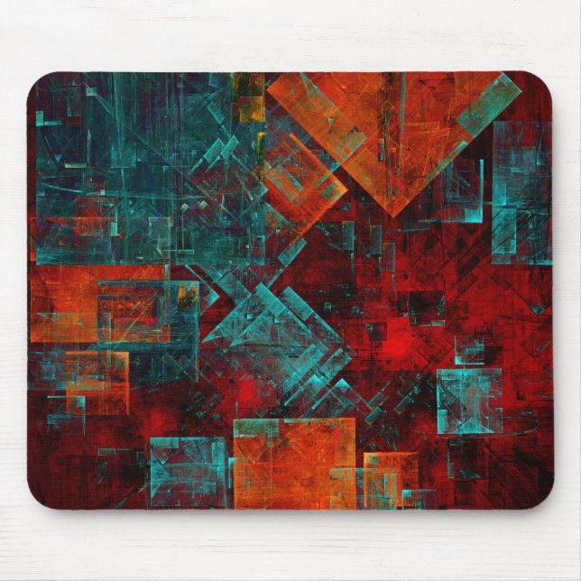 Abstract Modern Colourful Cool Artistic Pattern Mouse Pad (Front)