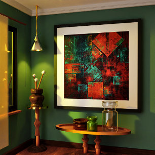 Abstract Modern Colourful Cool Artistic Pattern Poster