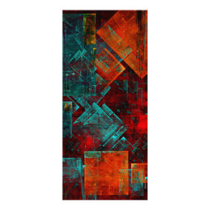 Abstract Modern Colourful Cool Artistic Pattern Rack Card