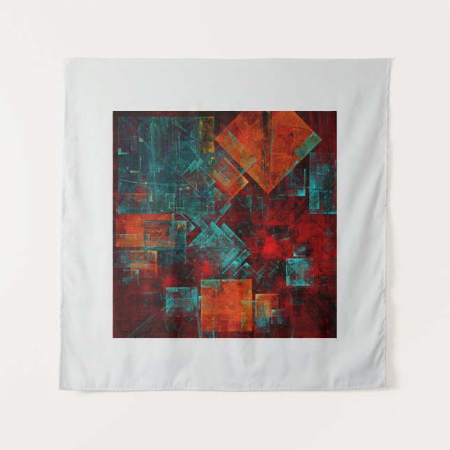 Abstract Modern Colourful Cool Artistic Pattern Tapestry (Front)