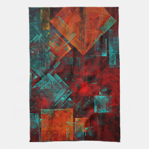 Abstract Modern Colourful Cool Artistic Pattern Tea Towel