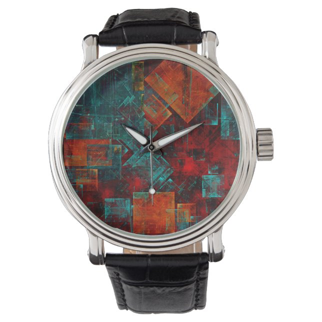 Abstract Modern Colourful Cool Artistic Pattern Watch (Front)
